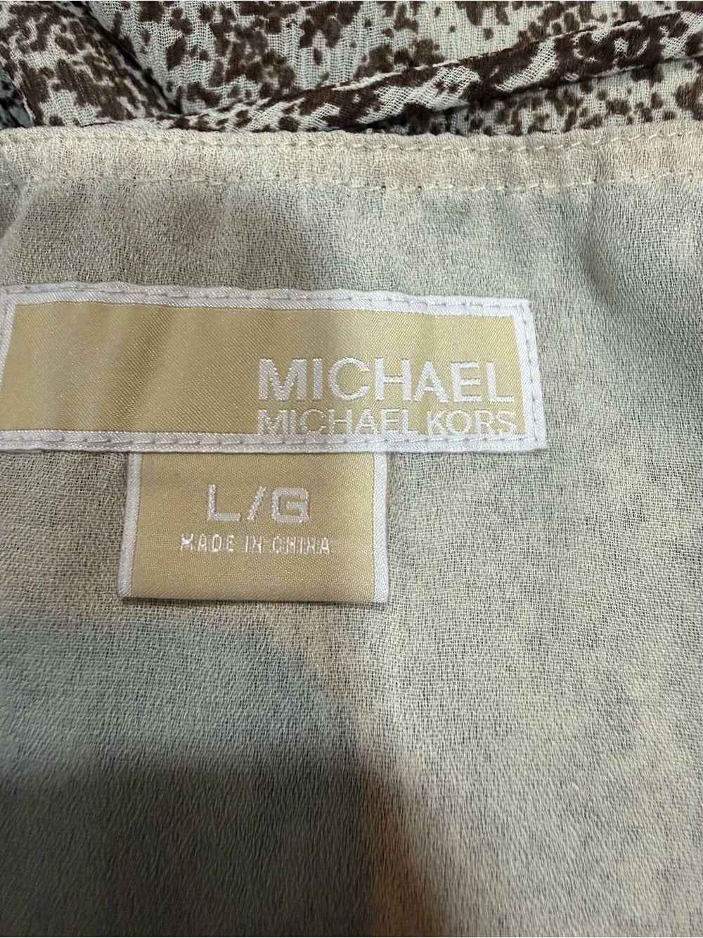 Michael Kors Snake-Print V-Neck Spaghetti Strap Camisole - Brown & White